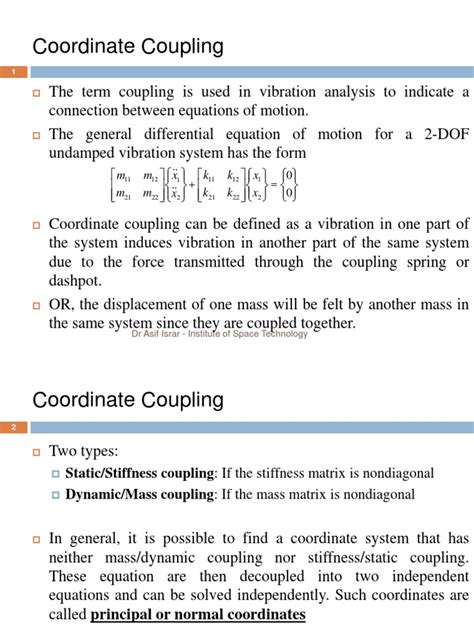 Coordinate Coupling X X K K K K X X M M M M Download Free Pdf Theoretical Physics Physics