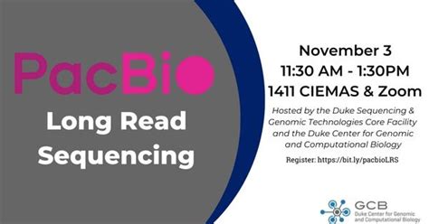 Sgt To Host Pacbio For Long Read Sequencing Seminar Duke Department