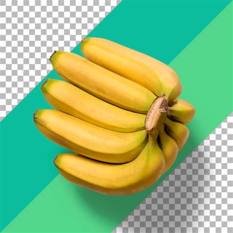 Premium Psd Fresh Yellow Of Bunch Bananas Isolated