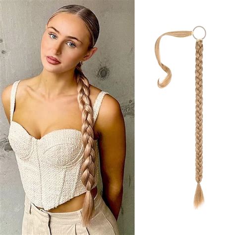 Seikea Upgraded Long Braid Ponytail Extension With Elastic