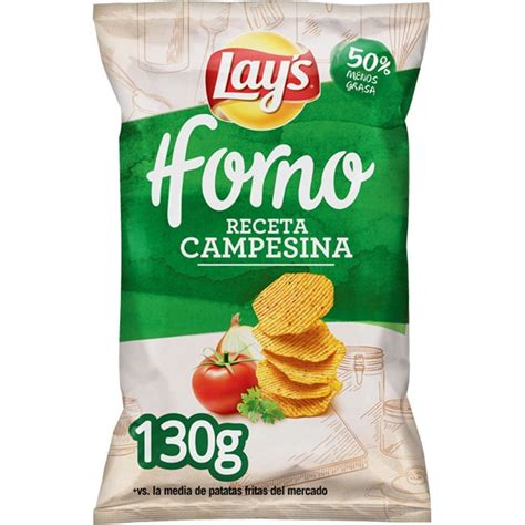 Patatas Fritas Receta Campesina Bolsa 130 G LAY S HORNO