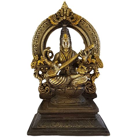 Buy Divya Mantra Saraswati Maa Veena Vadini Idol For Home Puja Room