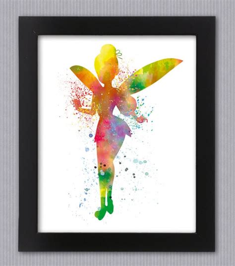 Tinkerbell Printable Art Tinkerbell Watercolor Art