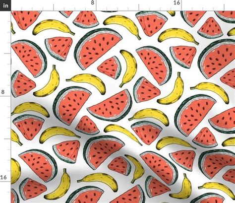 Watermelon and banana - Spoonflower