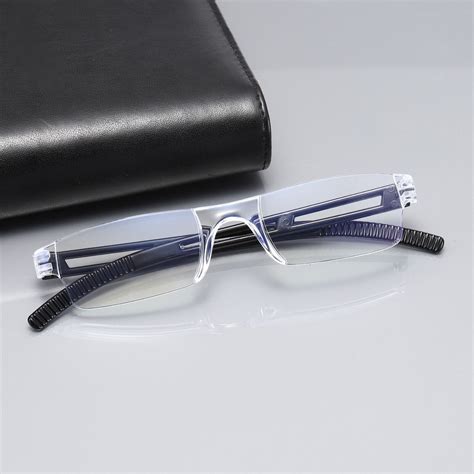 12 Pairs Men Women Rimless Reading Glasses Blue Light Blocking Unisex Reader 0 75