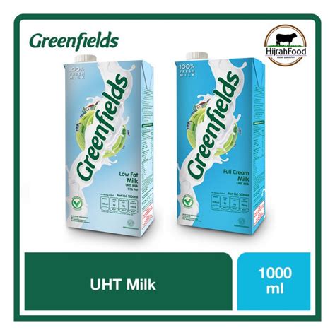 Jual Susu Greenfields Uht Full Cream Low Fat Liter Shopee