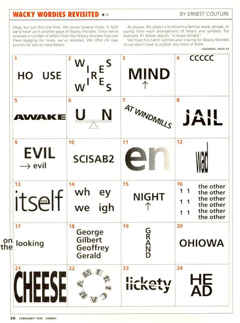 20 Pictogram Puzzles Printable – Desalas Template