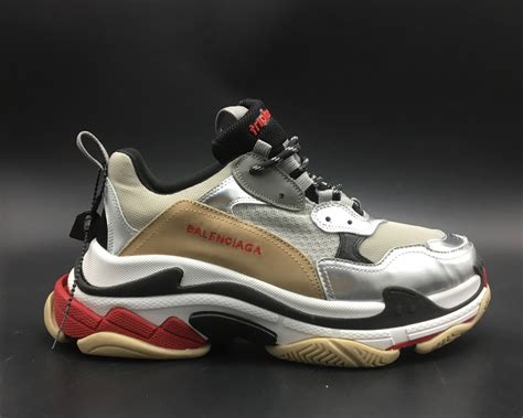 Balenciaga Triple S Blackwhite Metallic Silver For Sale Jordans To U