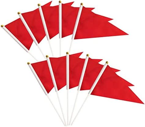 Amazon Pack White Pennant Small Mini Flags On Sticks Hand Held