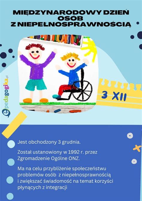 Mi Dzynarodowy Dzie Os B Niepe Nosprawnych Plakat Do Pobrania