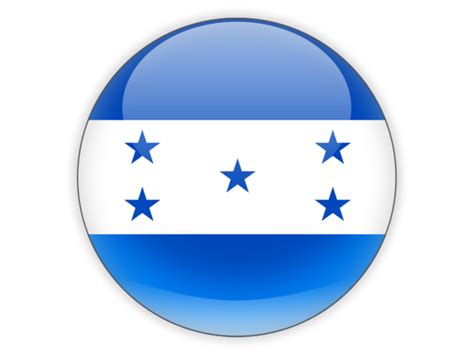 Round icon. Illustration of flag of Honduras