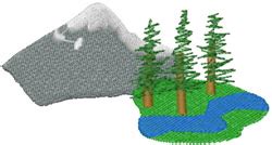 Mountain Scene Embroidery Design EmbroideryDesigns