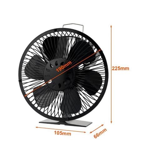 Ventilateur de poêle Ventilateur de poêle à bois écologique à 6 lames