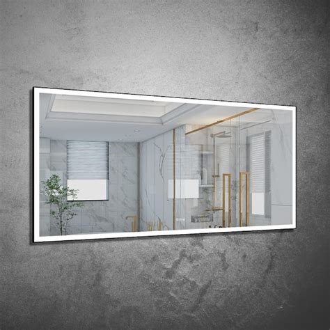 Forclover In W X In H Rectangular Framed Anti Fog Dimmable Wall