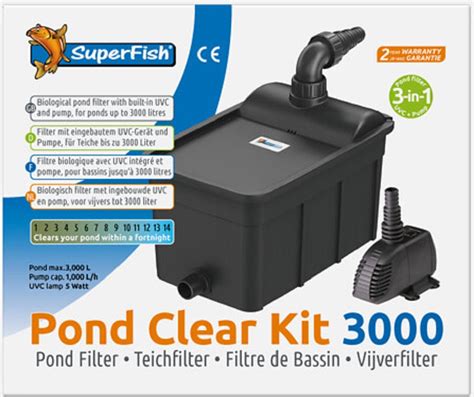 Kit Completo de filtragem para lago Pond Clear 3000 UV bomba de água