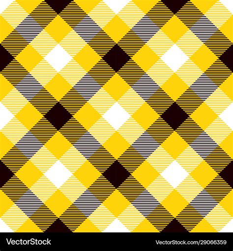 Tartan seamless pattern background yellow black Vector Image