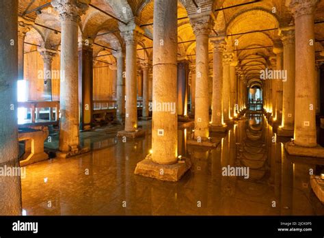 Pillars Inside Basilica Cistern In Istanbul Turkey Stock Photo Alamy