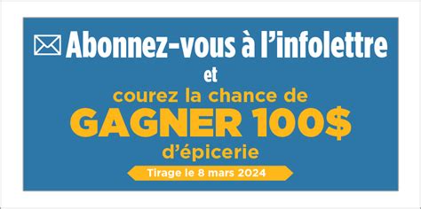 Courez La Chance De Gagner D Picerie En Vous Abonnant Notre