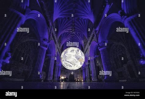 Exeter Devon Uk 1st February 2023 Gaia By Luke Jerram A New