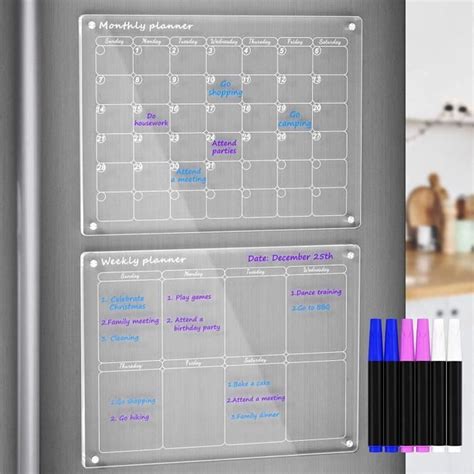 Calendrier Magn Tique En Acrylique Pour R Frig Rateur X Cm