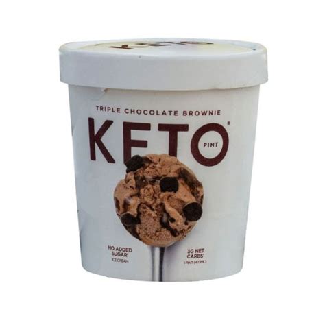 Keto Pint Triple Chocolate Brownie Ice Cream Grandiose Ae