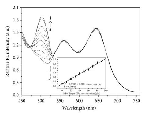 Fluorescence Emission Spectra Of Hybridization Complex With A Series Of