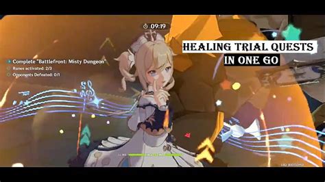 Battlefront Misty Dungeon Clearing All 5 HEALING TRIAL Quests In One