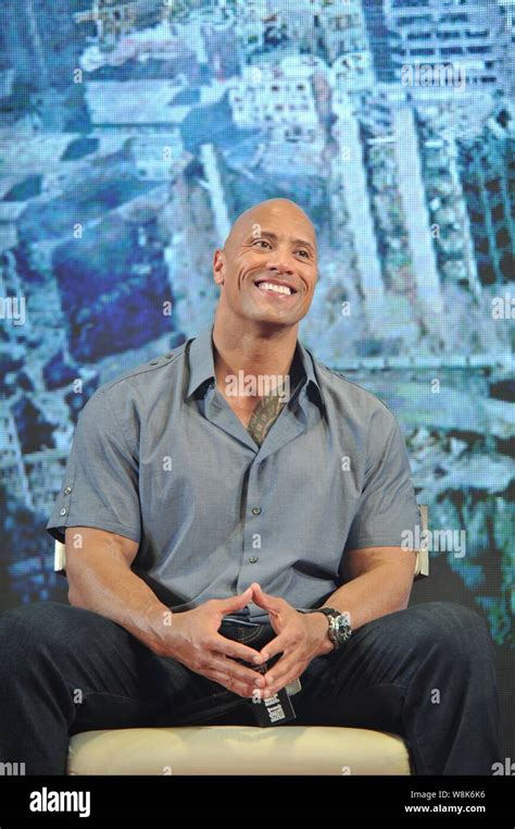 American Actor Dwayne Johnson Also Known By His Ring Name The Rock