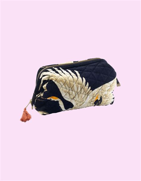 One Hundred Stars Stork Print Pouch Black
