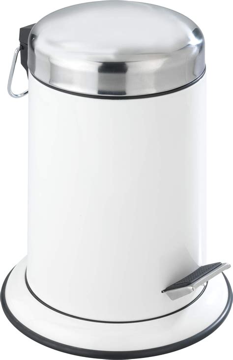 WENKO Poubelle cosmétique à pédale Retoro blanc acier inox Poubelle