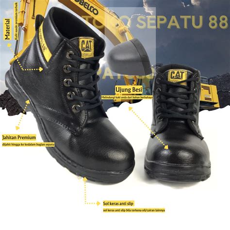 Jual Promo Sepatu Safety Proyek Ujung Besi Original Caterpillar