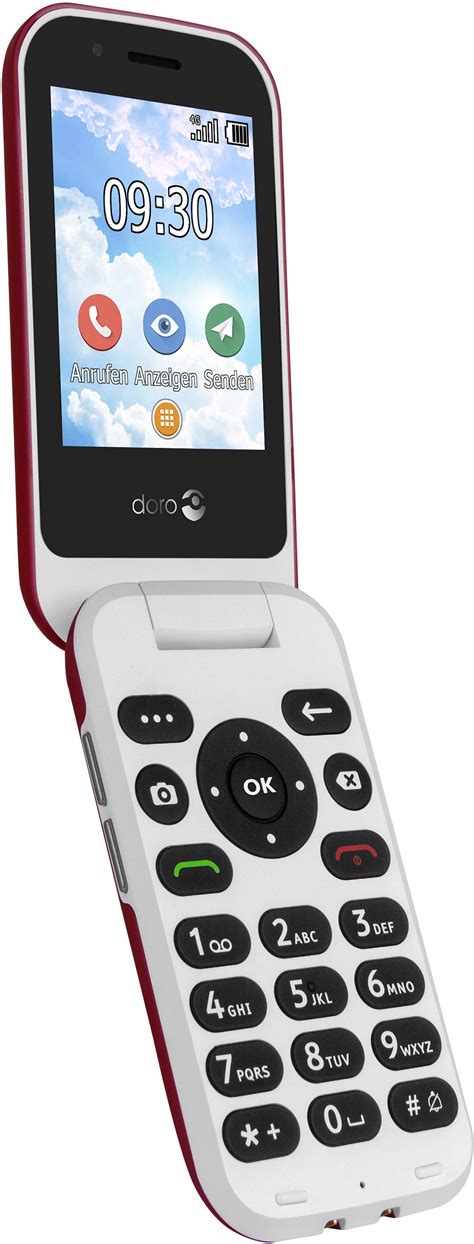 doro 7030 Big button mobile phone Red, White | Conrad.com