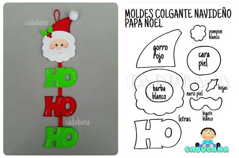 Navidad Molde Colgante Navideño Papá Noel EB3