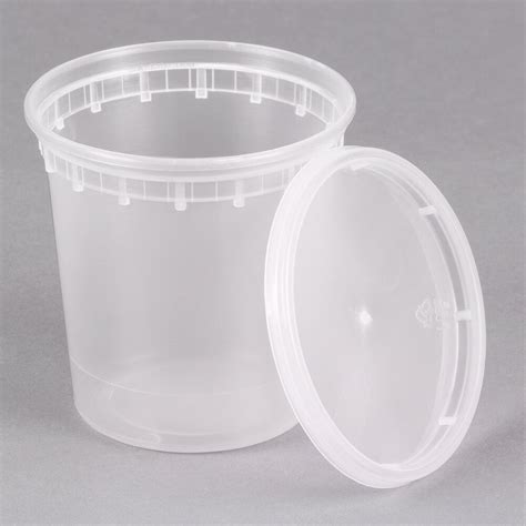 24 Oz Microwavable Translucent Plastic Deli Container With Lid 240case