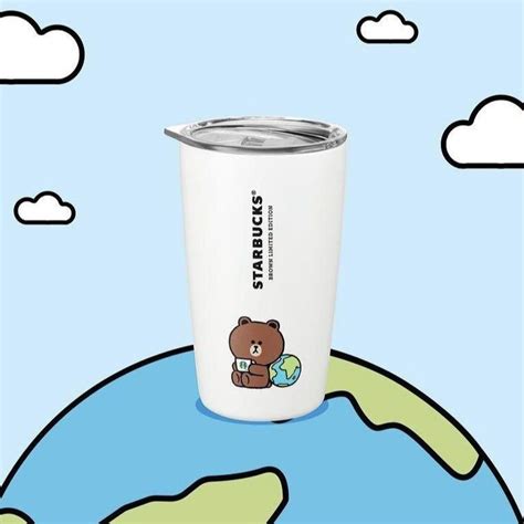 New Starbucks X Line Friends Earth Day Collection Brown Limited Edition