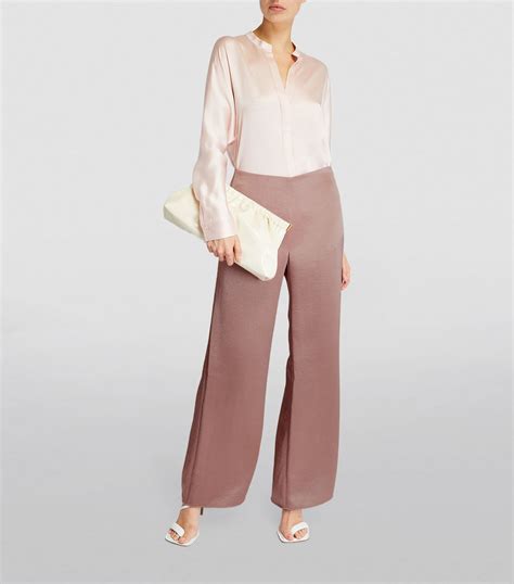 Vince Satin Wide Leg Trousers Harrods Au