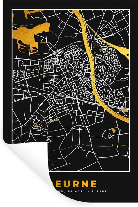 Stickers Muraux Deurne Plan De La Ville Carte Carte Pays