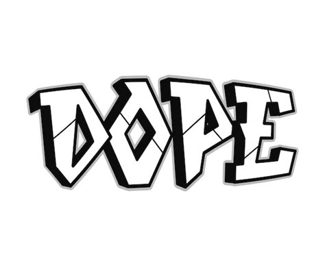 Premium Vector Dope Word Trippy Psychedelic Graffiti Style Letters