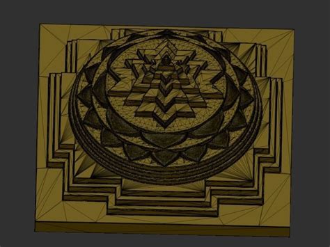 Shri Yantra D Model D Printable Cgtrader