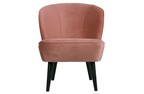 Sara Fauteuil Fluweel Oud Roze Banken Woonkamer Woood