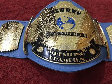 Wwf Winged Eagle Blue 24k Gold Zinc Championship Belt Zees Belts