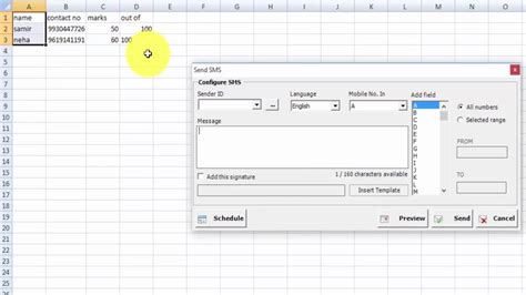 How To Send SMS From Microsoft Excel Sms Gateway Center SMS Plugin