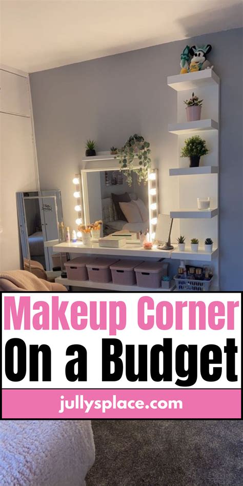 What You Need For A Makeup Corner On A Budget Small Bedroom Decor Makeup Room Decor Diy