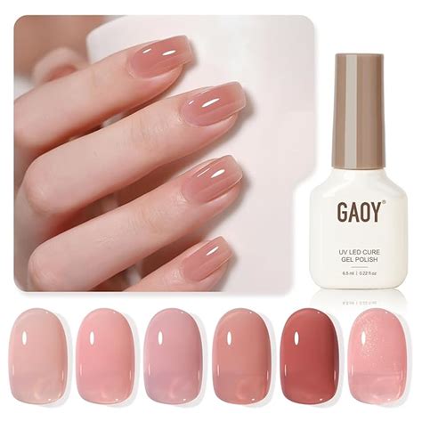 Amazon Gaoy Nude Jelly Gel Nail Polish Of Transparent Pink