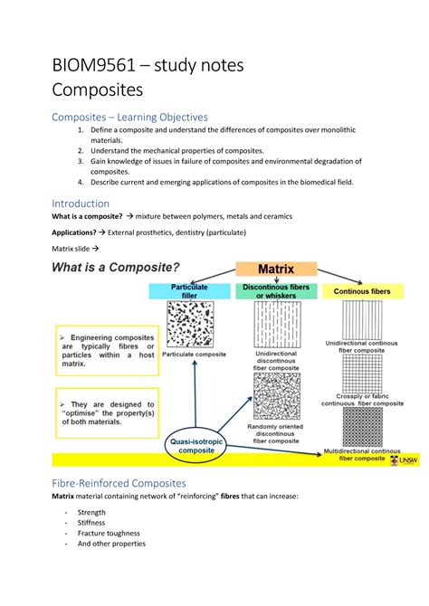 Biom Study Summary Mechanical Properties Of Biomaterials