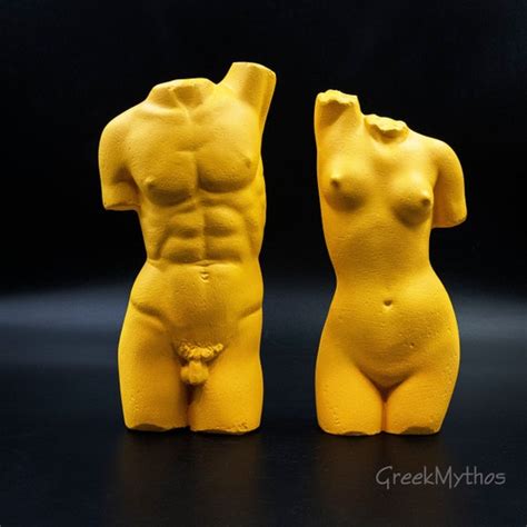 Male And Female Nude Body Torso Statues Naked Body Ancient Etsy