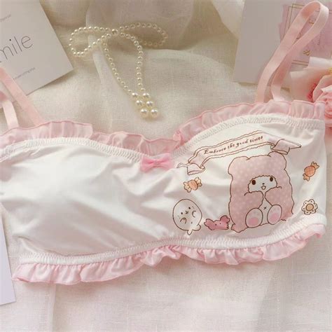 Kuromi Sanrio Cinnamoroll Anime Kawaii Underwear Cute Cartoon New Girl Lace Bra Sweet Bowknot