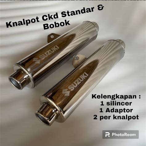 Jual Knalpot Satria Fu Suzuki Standar Silincer Ckd Bobok Bedelan Inlet