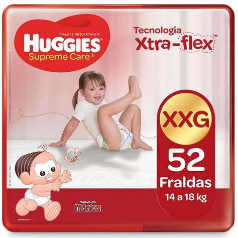 Fralda Huggies Turma Da Mônica Supreme Care Xxg 52 Unidades Submarino