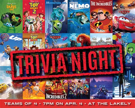 TRIVIA NIGHT: Disney + Pixar Movies - The Oxbow Hotel